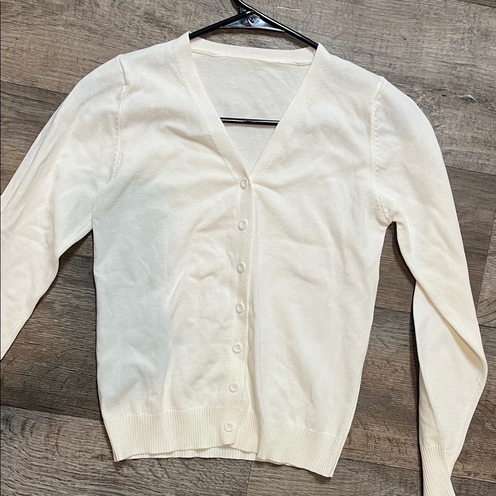 Women's Cream Cardigan Sweater
